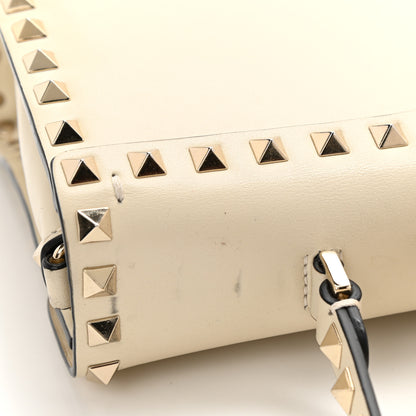 Valentino Garavani Vitello Small Rockstud Single Handle Flap Bag Light Ivory 11 of 19