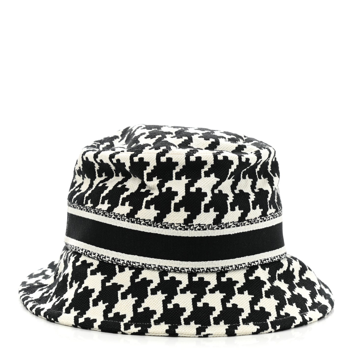 Pied De Poule Bucket Hat 58 Black White