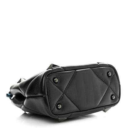 Valentino Garavani Nappa Monochrome Mini Roman Stud The Handle Bag Black 4 of 8