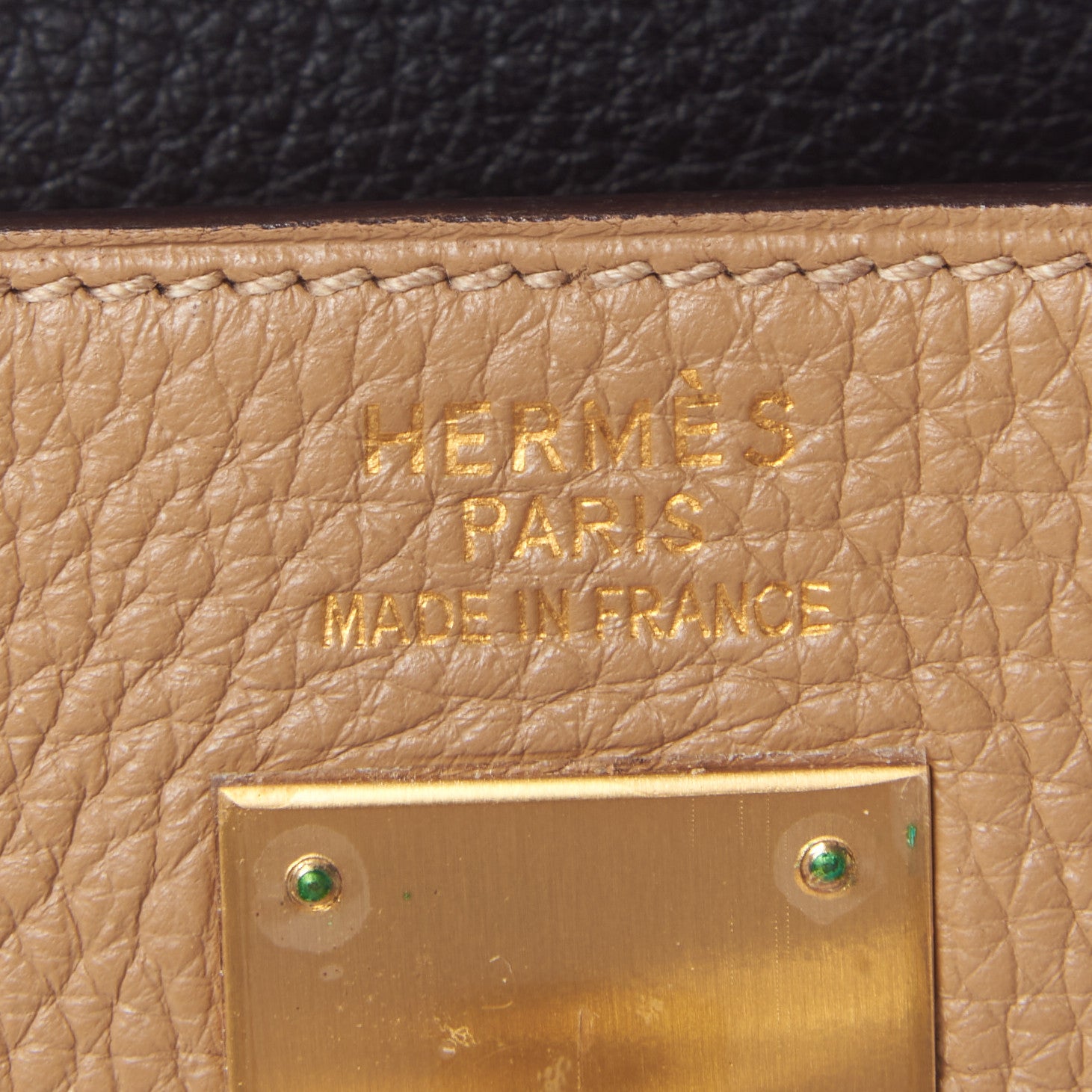 Hermes Taurillon Clemence Tri-Color Kelly Retourne 35 Tabac Camel Ebene Parchemin 23 of 35