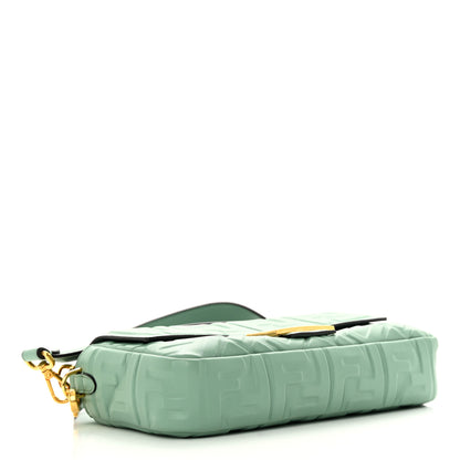 Fendi Nappa FF 1974 Embossed Baguette Menta 4 of 12