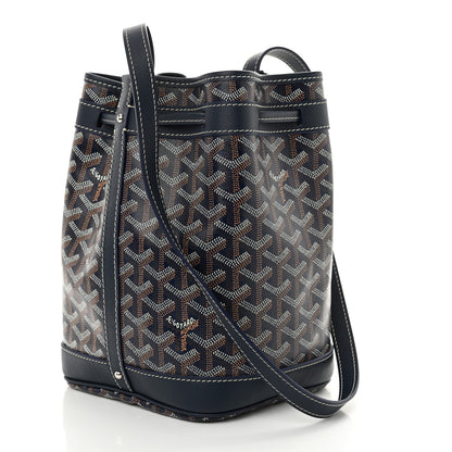 Goyard Goyardine Petit Flot Bucket Bag PM Navy 3 of 9