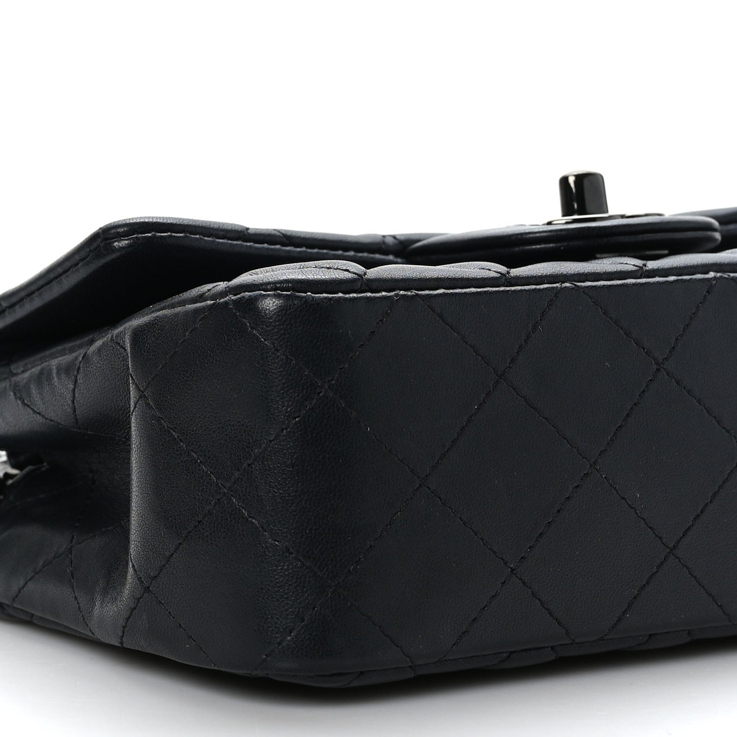 Lambskin Quilted Mini Rectangular Flap So Black
