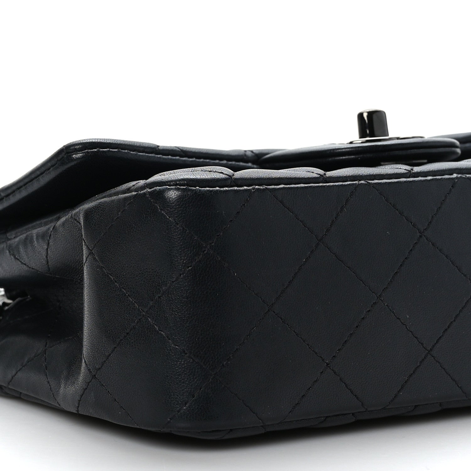 Chanel Lambskin Quilted Mini Rectangular Flap So Black 8 of 9