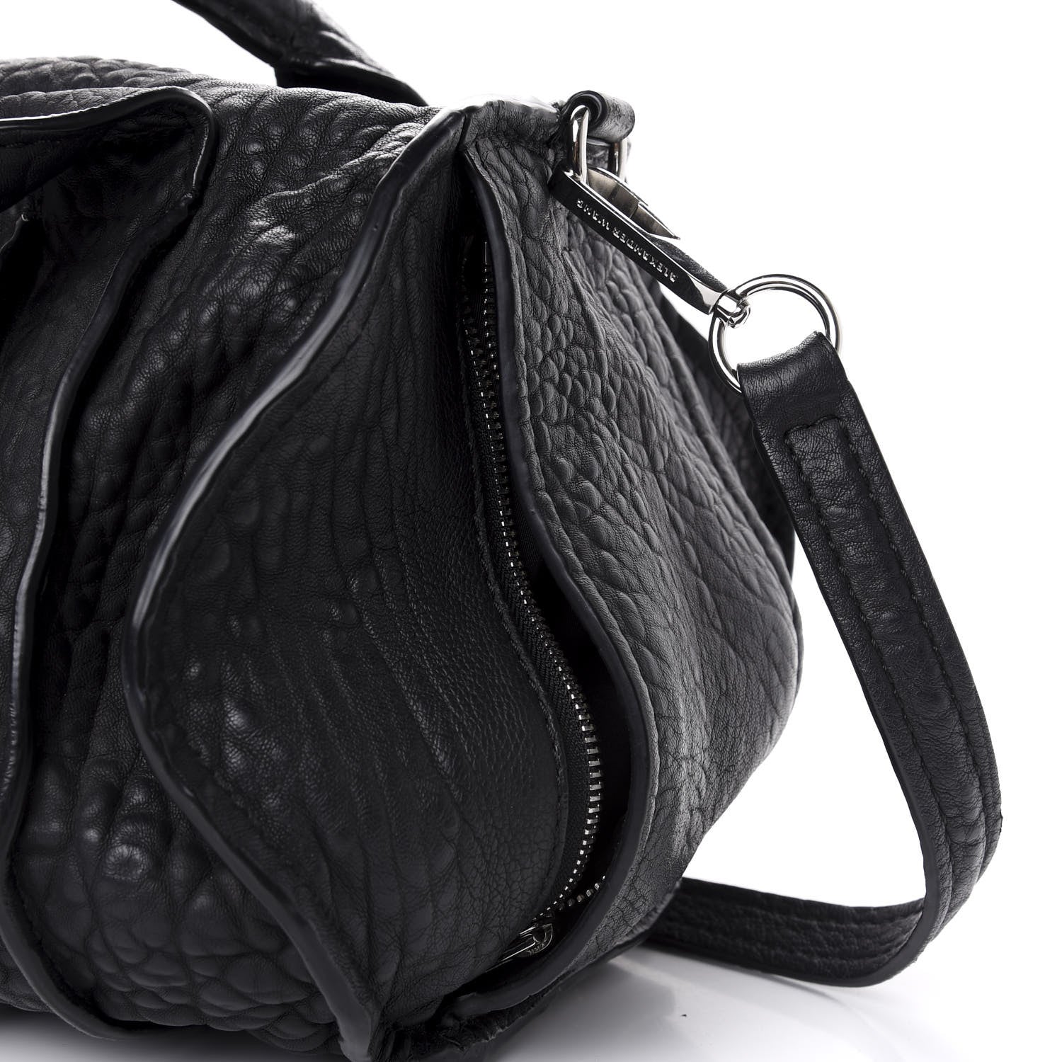 Alexander Wang Pebbled Lambskin Inside Out Rocco Black Clear Resin Hardware 10 of 10