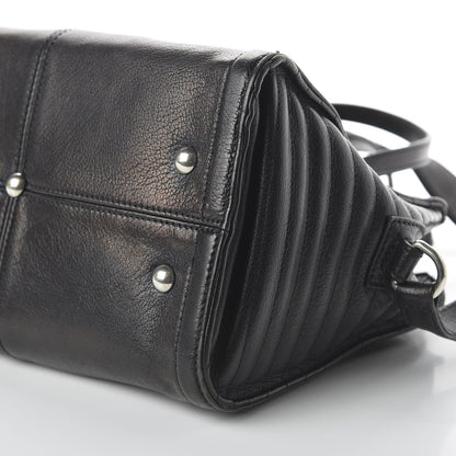 Alexander McQueen Calfskin Padlock Zip Around Biker Satchel Black 7 of 11