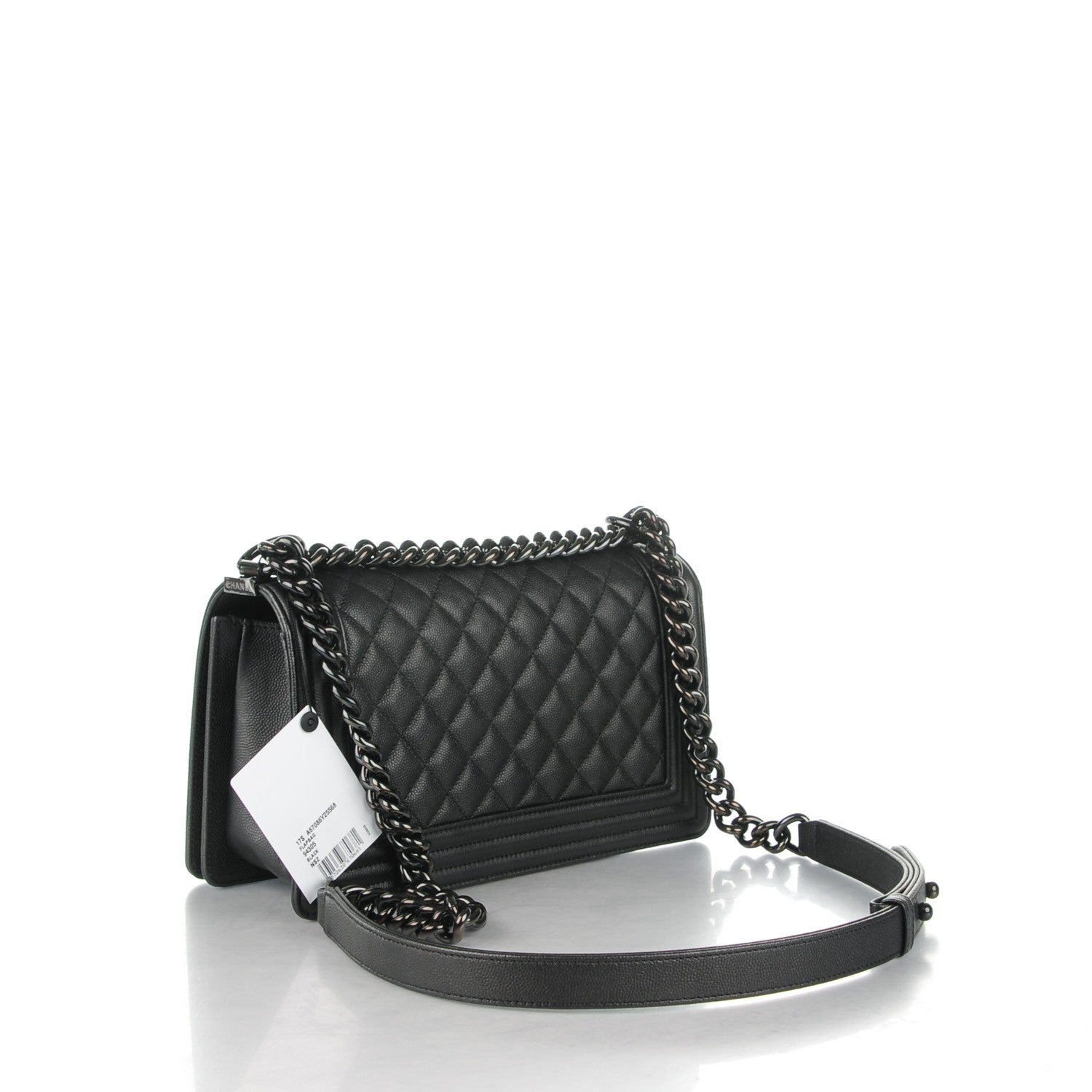 Chanel Caviar Quilted Medium Boy Flap So Black 3 of 8