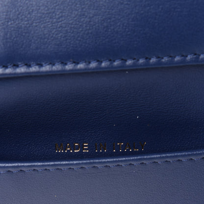 Chanel Caviar Quilted Compact Boy Wallet Blue 7 of 12