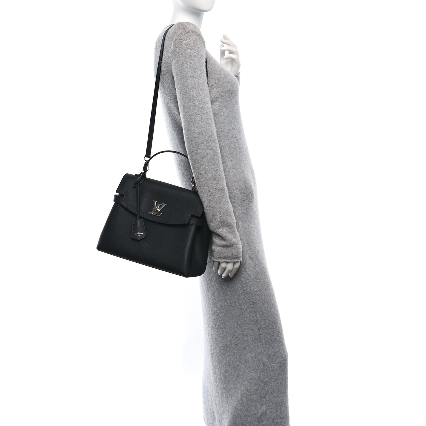 Soft Calfskin Lockme Ever MM Black