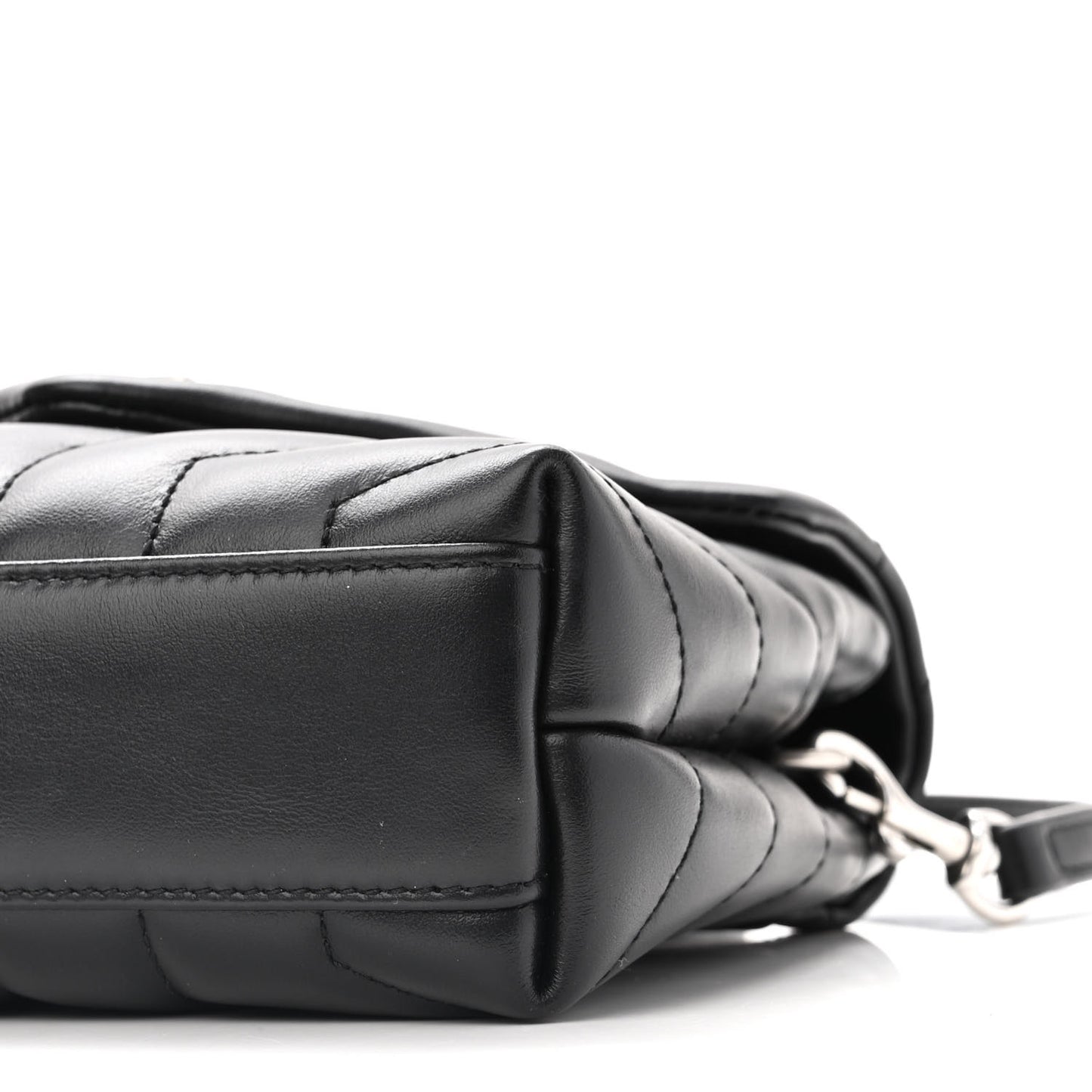 Calfskin Y Quilted Monogram Toy Loulou Crossbody Bag Black