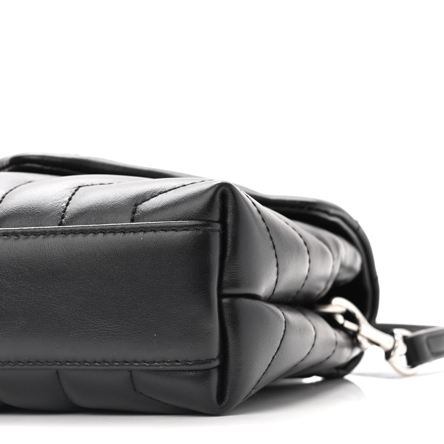 Saint Laurent Calfskin Y Quilted Monogram Toy Loulou Crossbody Bag Black 9 of 9
