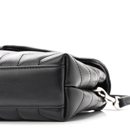 Saint Laurent Calfskin Y Quilted Monogram Toy Loulou Crossbody Bag Black 9 of 9