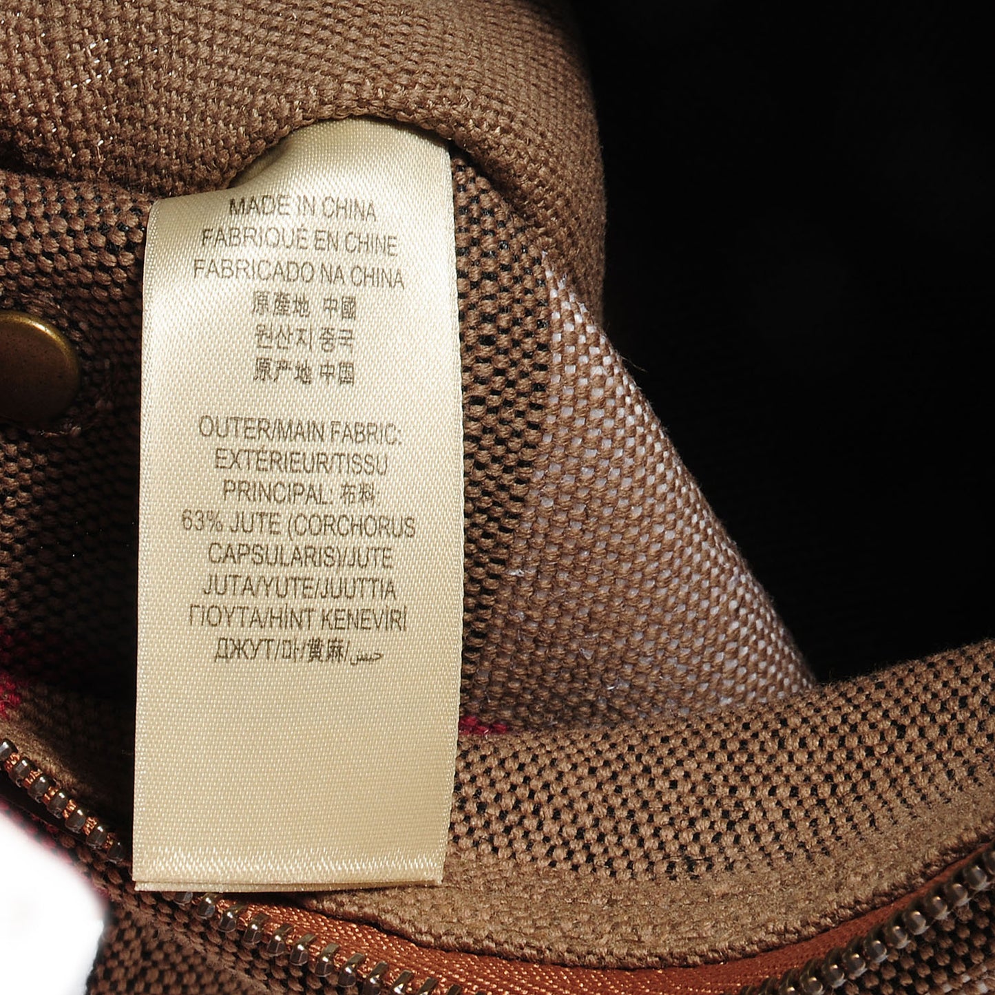 Cotton Canvas Mega Check Medium Tote