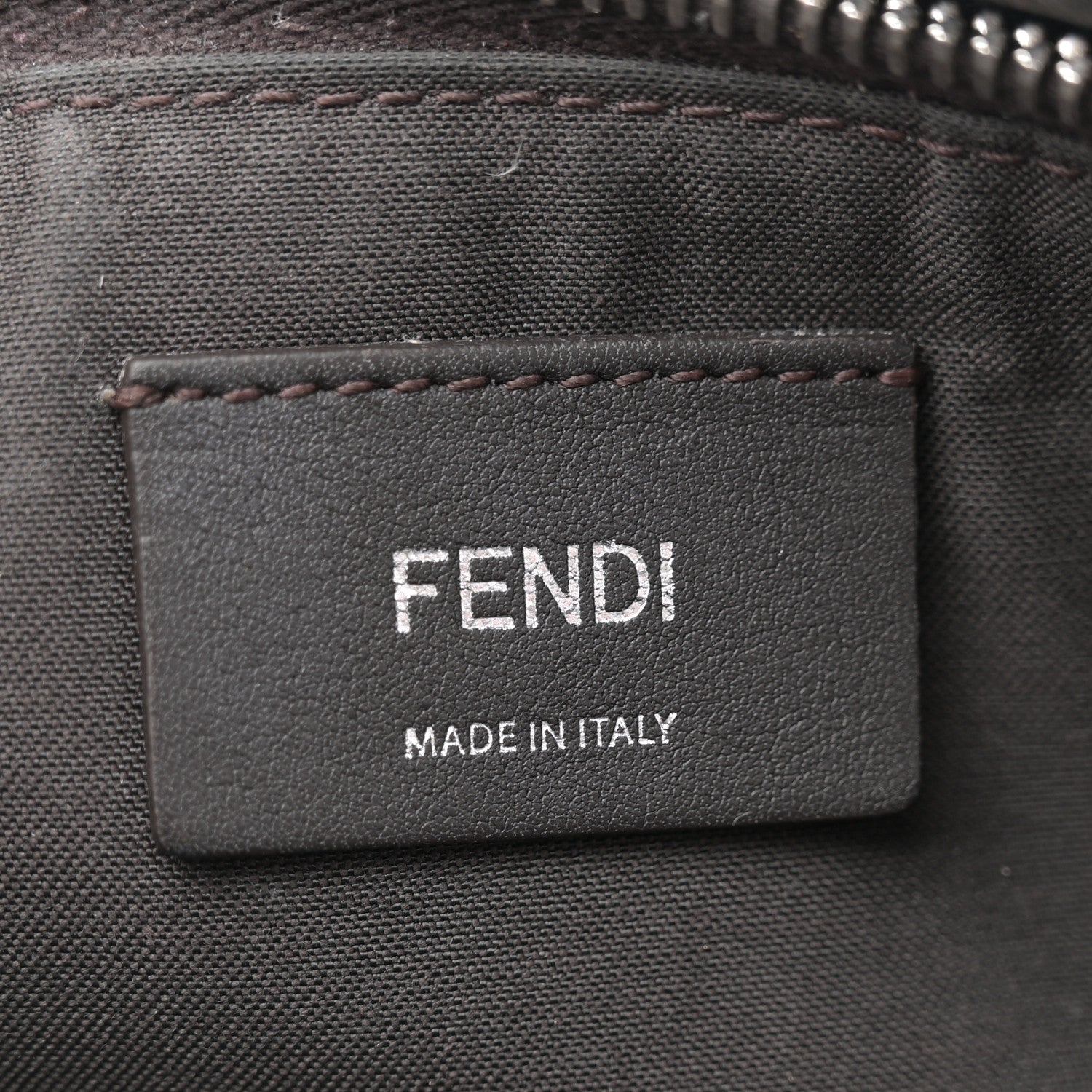 Fendi Vitello Dolce Bi-Color FF 1974 Embossed Medium By The Way Boston Bag Maya Black 6 of 13