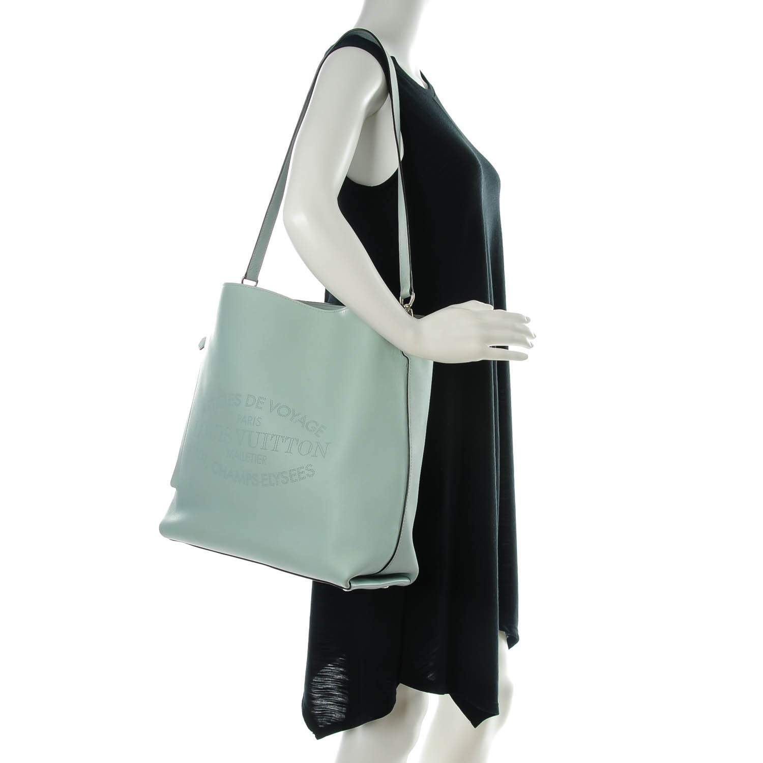 Louis Vuitton Veau Soie Calfskin Parnassea Bagatelle Hobo Azur 2 of 9