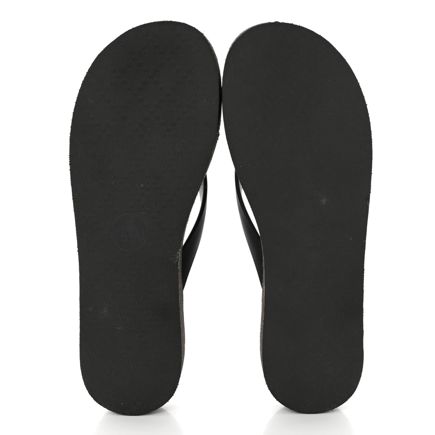 Rubber Chevron Womens GG Thong Sandals 39 Black