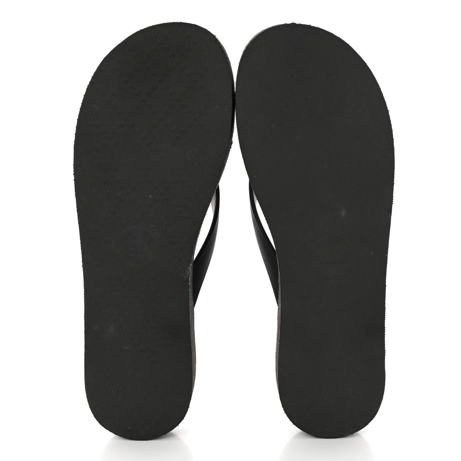 Gucci Rubber Chevron Womens GG Thong Sandals 39 Black 5 of 11