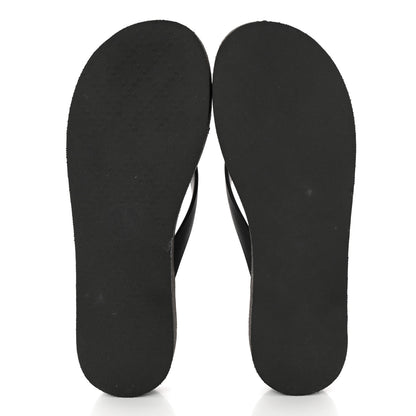 Gucci Rubber Chevron Womens GG Thong Sandals 39 Black 5 of 11
