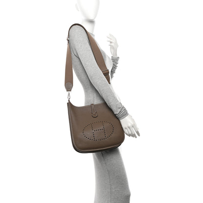 Hermes Taurillon Clemence Evelyne III PM Etoupe 2 of 12