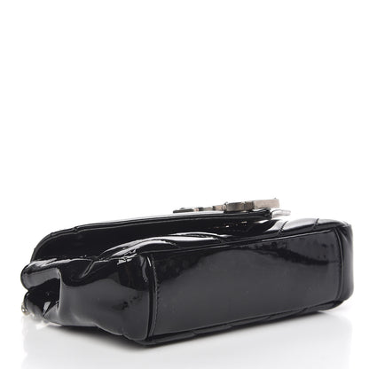 Saint Laurent Patent Matelasse Chevron Monogram Classic Baby Chain Bag Black 4 of 10