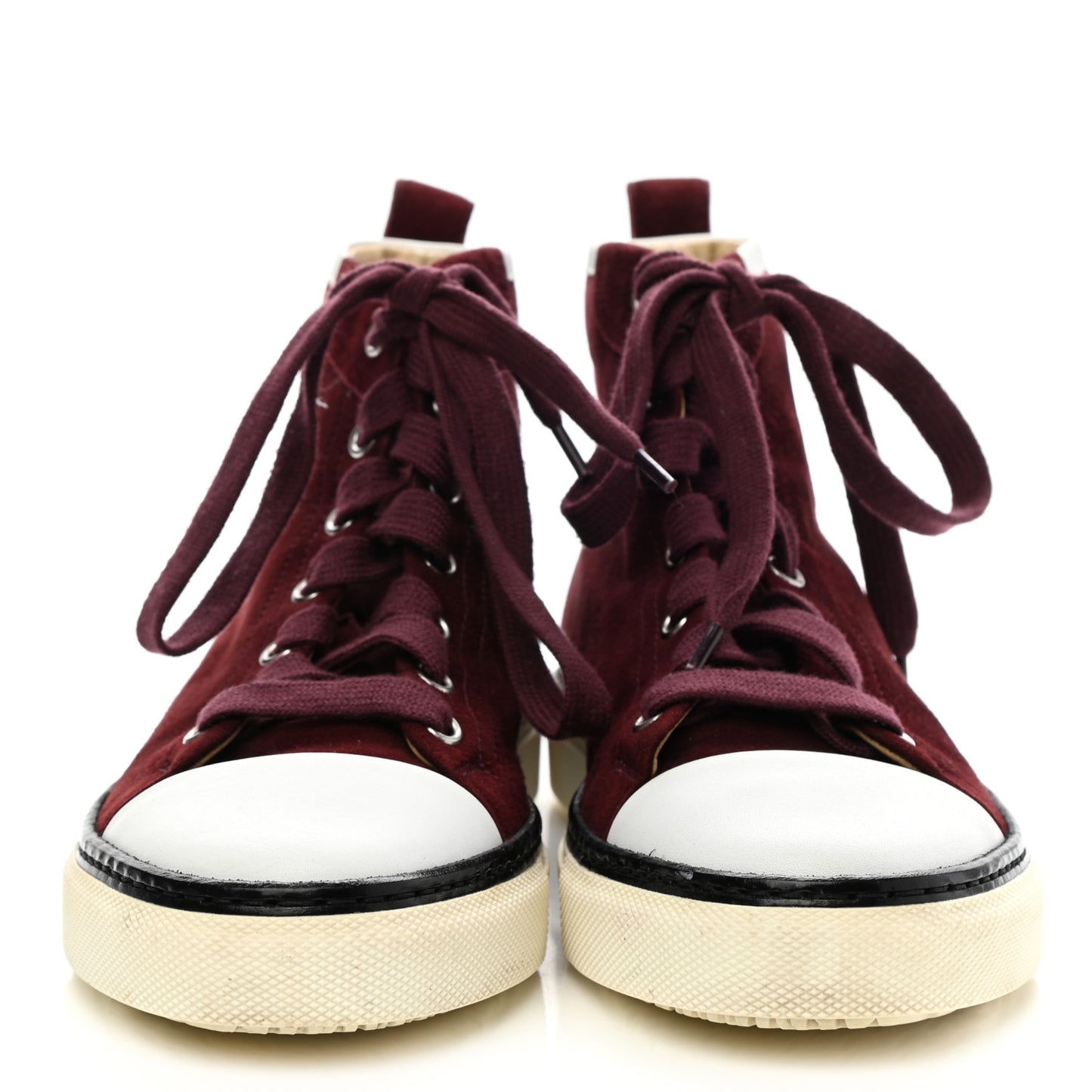 Suede Jimmy High Top Sneakers 36 Bordeaux