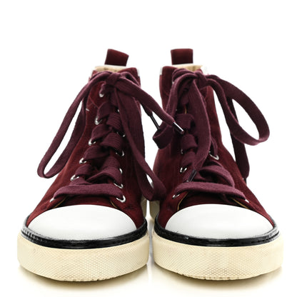 Hermes Suede Jimmy High Top Sneakers 36 Bordeaux 2 of 7