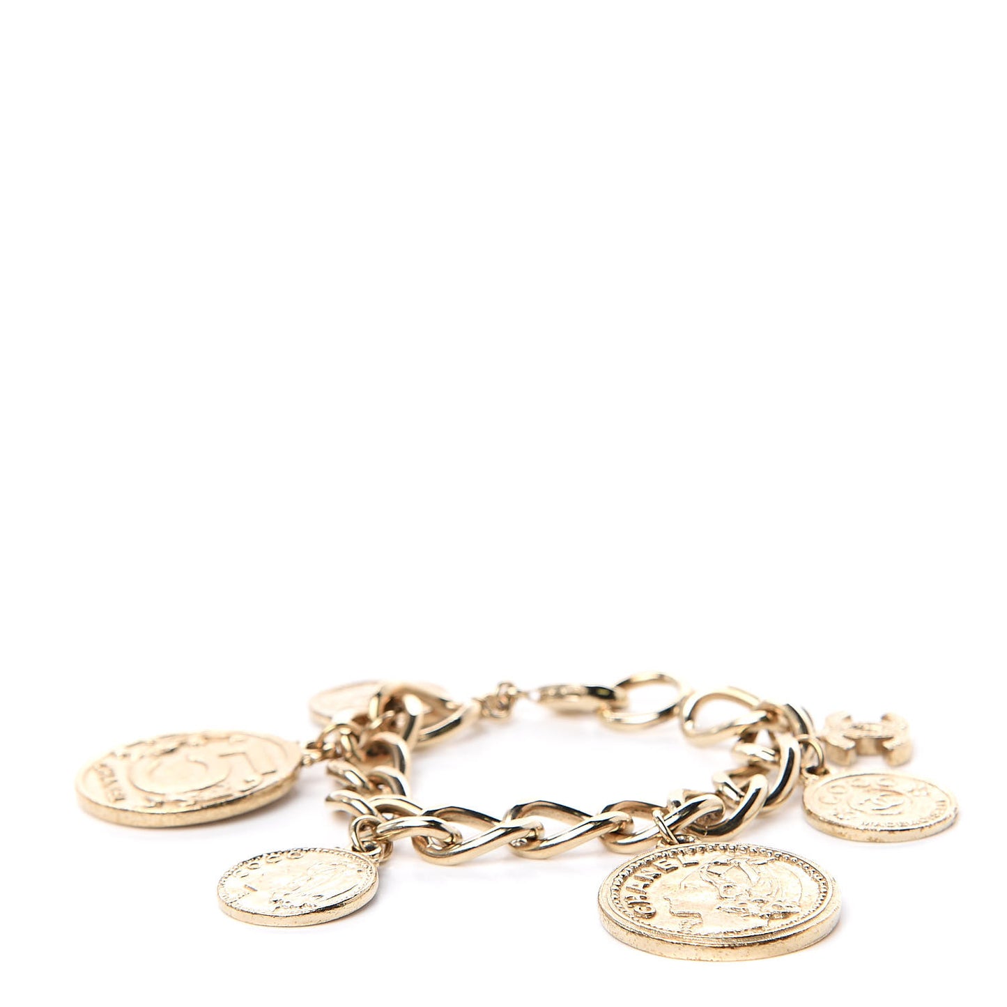 Medallion Charm Bracelet Gold