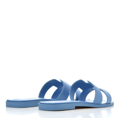 Hermes Epsom Oran Sandals 35 Bleu Faience 4 of 12
