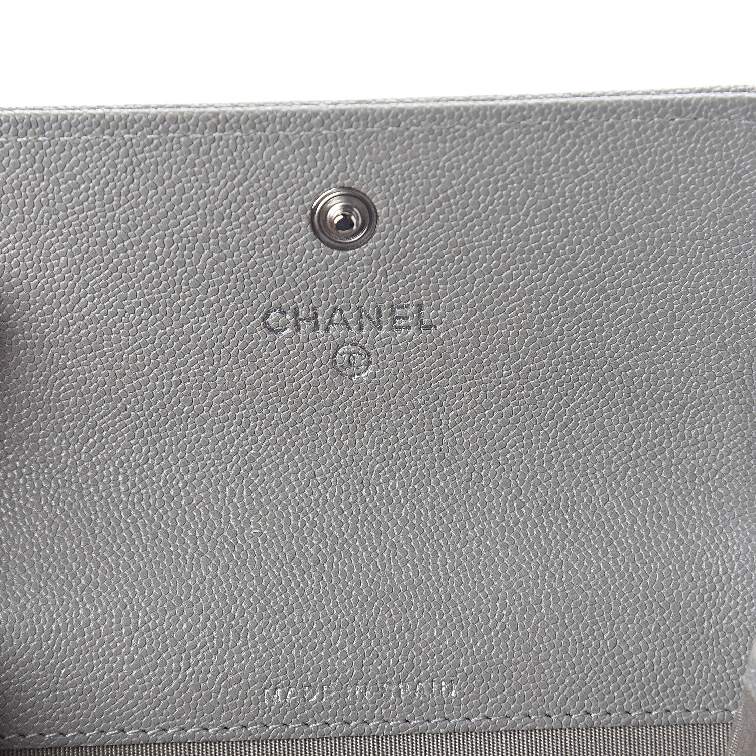 Chanel Caviar Quilted Boy Flap Card Holder Grey 5 of 7