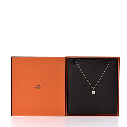 Hermes 18K Rose Gold Diamond Constance Amulette Pendant Necklace 7 of 7
