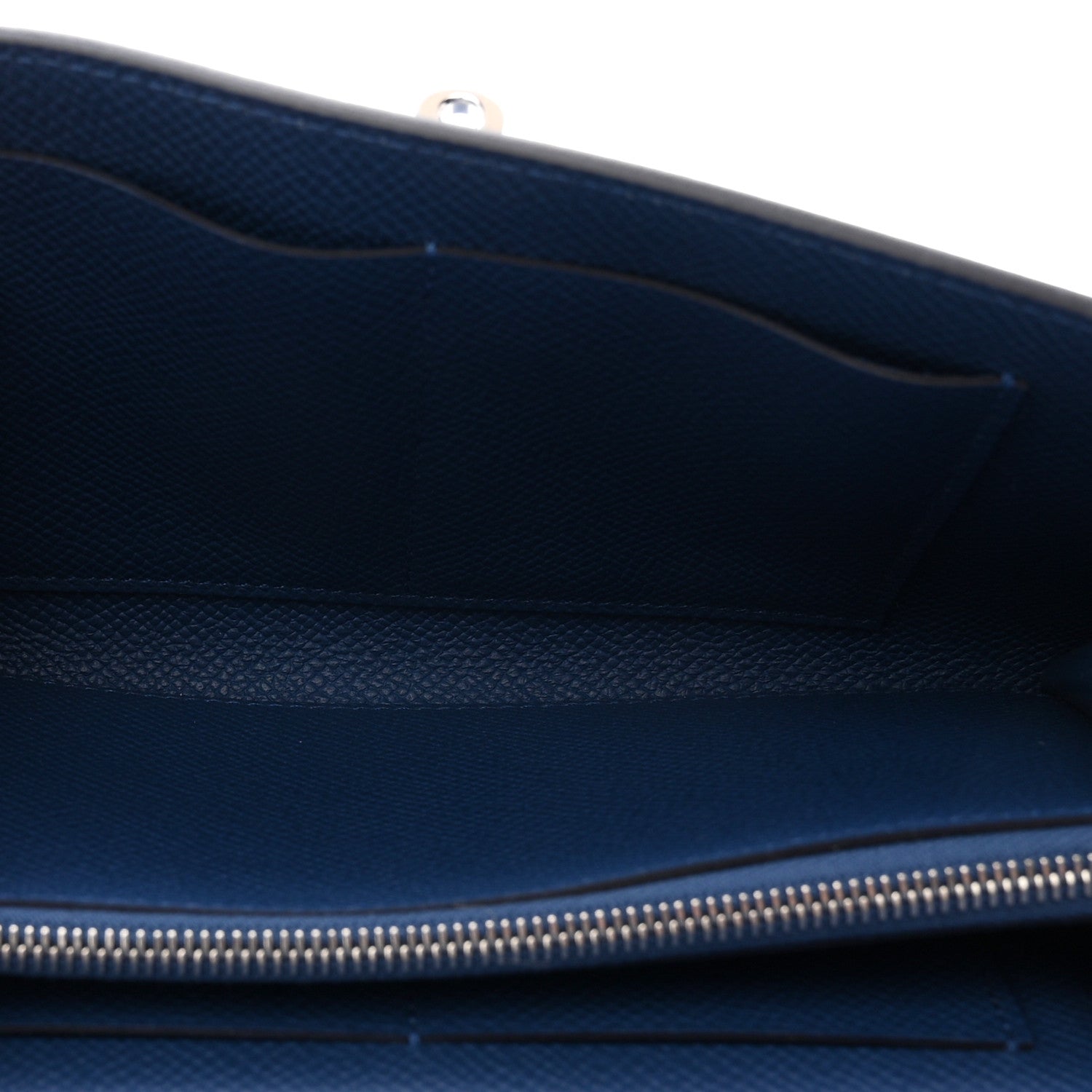Hermes Epsom Kelly Wallet To Go Bleu Tie 5 of 11