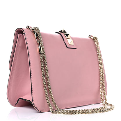 Valentino Garavani Vitello Large Glam Lock Rockstud Flap Pop Gardenia 3 of 16