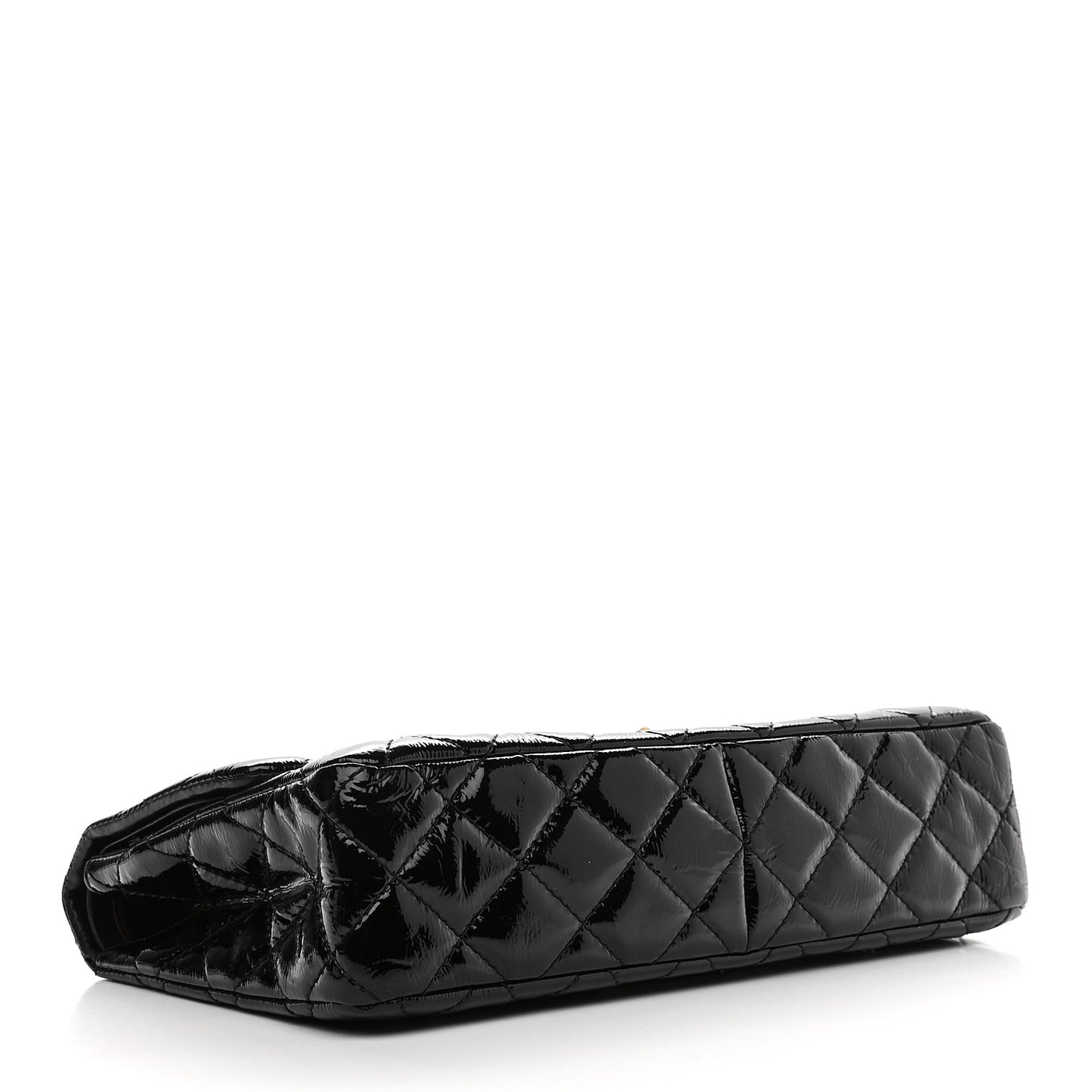 Distressed Patent Quilted 2.55 Reissue 227 Flap Black