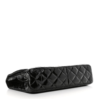 Chanel Distressed Patent Quilted 2.55 Reissue 227 Flap Black 4 of 9