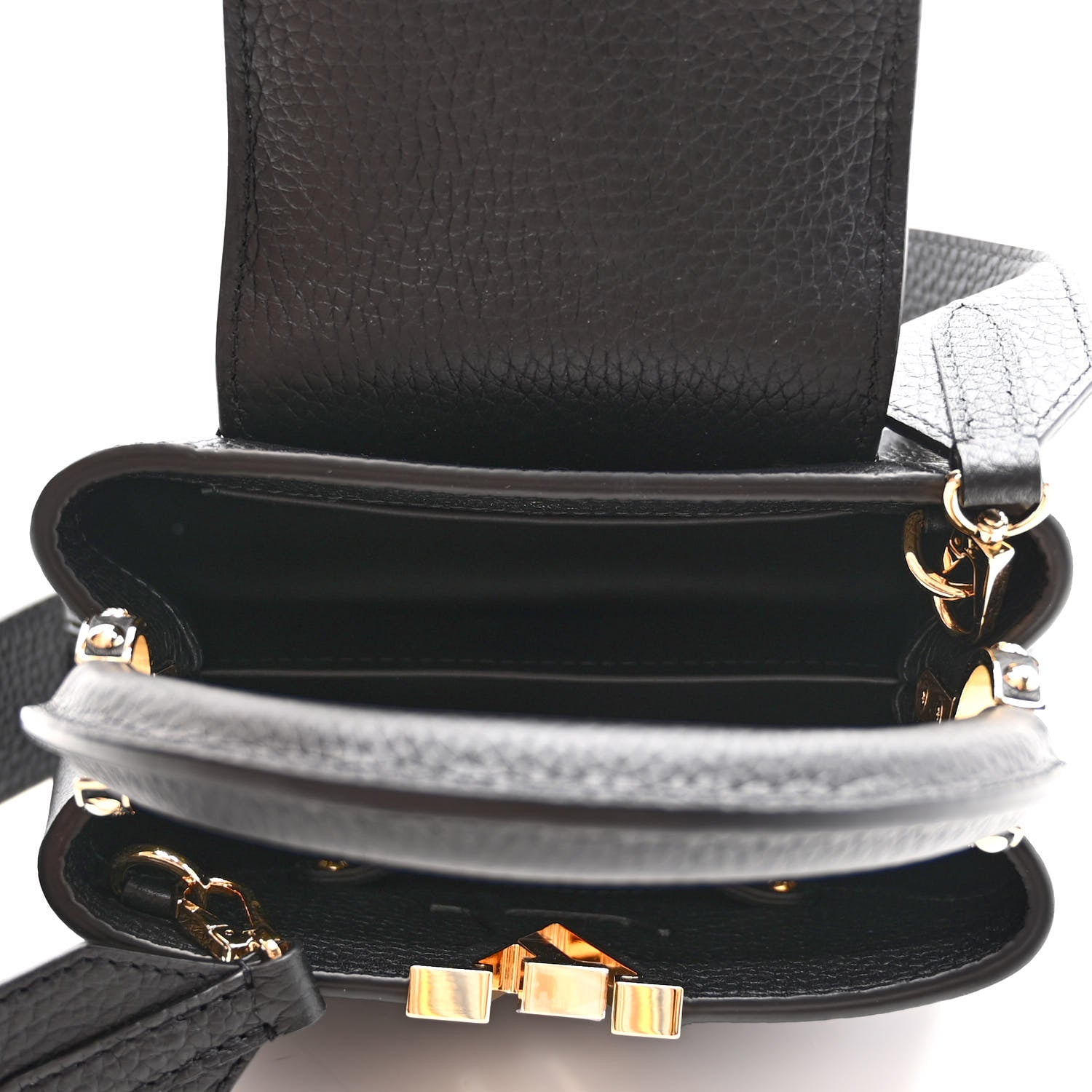 Louis Vuitton Taurillon Mini Capucines Black 5 of 9