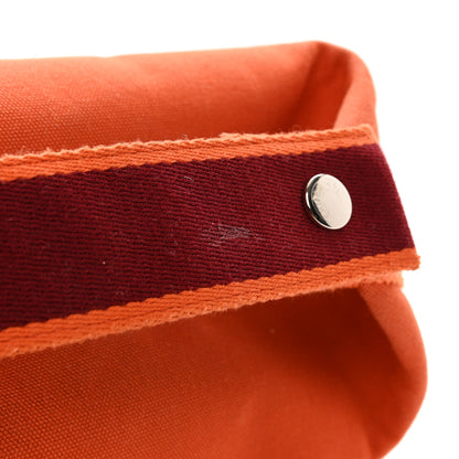 Hermes Canvas Small Bride-A-Brac Pouch Orange Burgundy 7 of 7