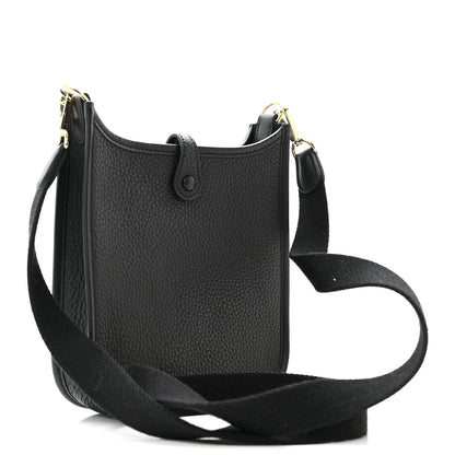 Hermes Taurillon Clemence Evelyne TPM Black 3 of 11