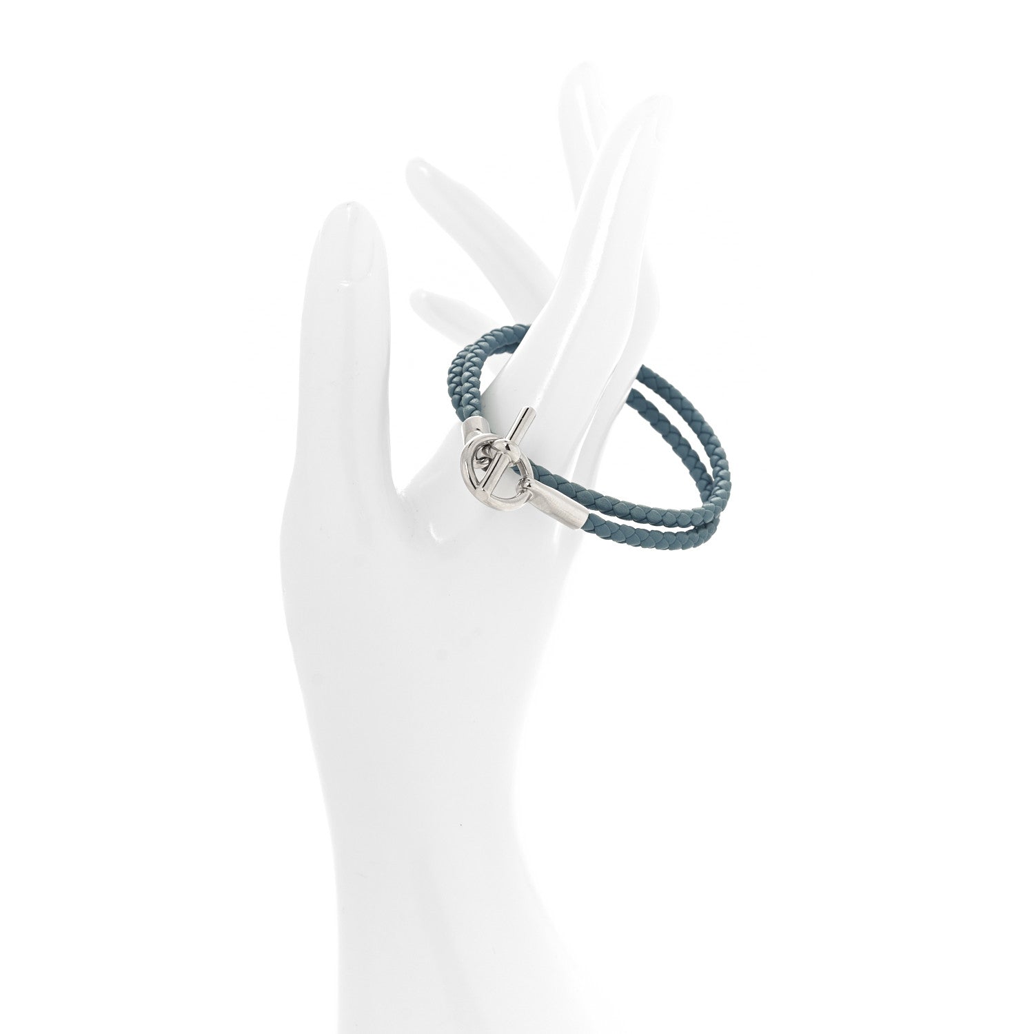 Hermes Swift Glenan Double Tour Bracelet Blue Jean 2 of 4