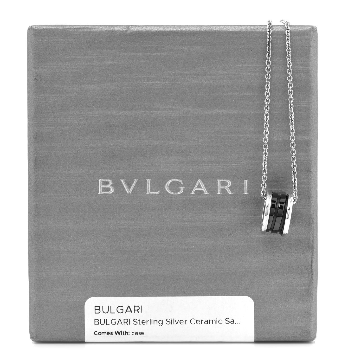 Bulgari Sterling Silver Ceramic Save The Children Pendant Necklace 7 of 8