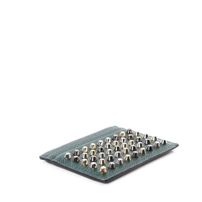 Christian Louboutin Grained Calfskin Spikes Kios Simple Card Holder Jungle 3 of 5