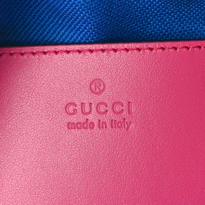 Gucci Calfskin GG Tennis Bi-Color Embossed Mini Duffle Bag Modern Fucsia Modern Blue 6 of 11