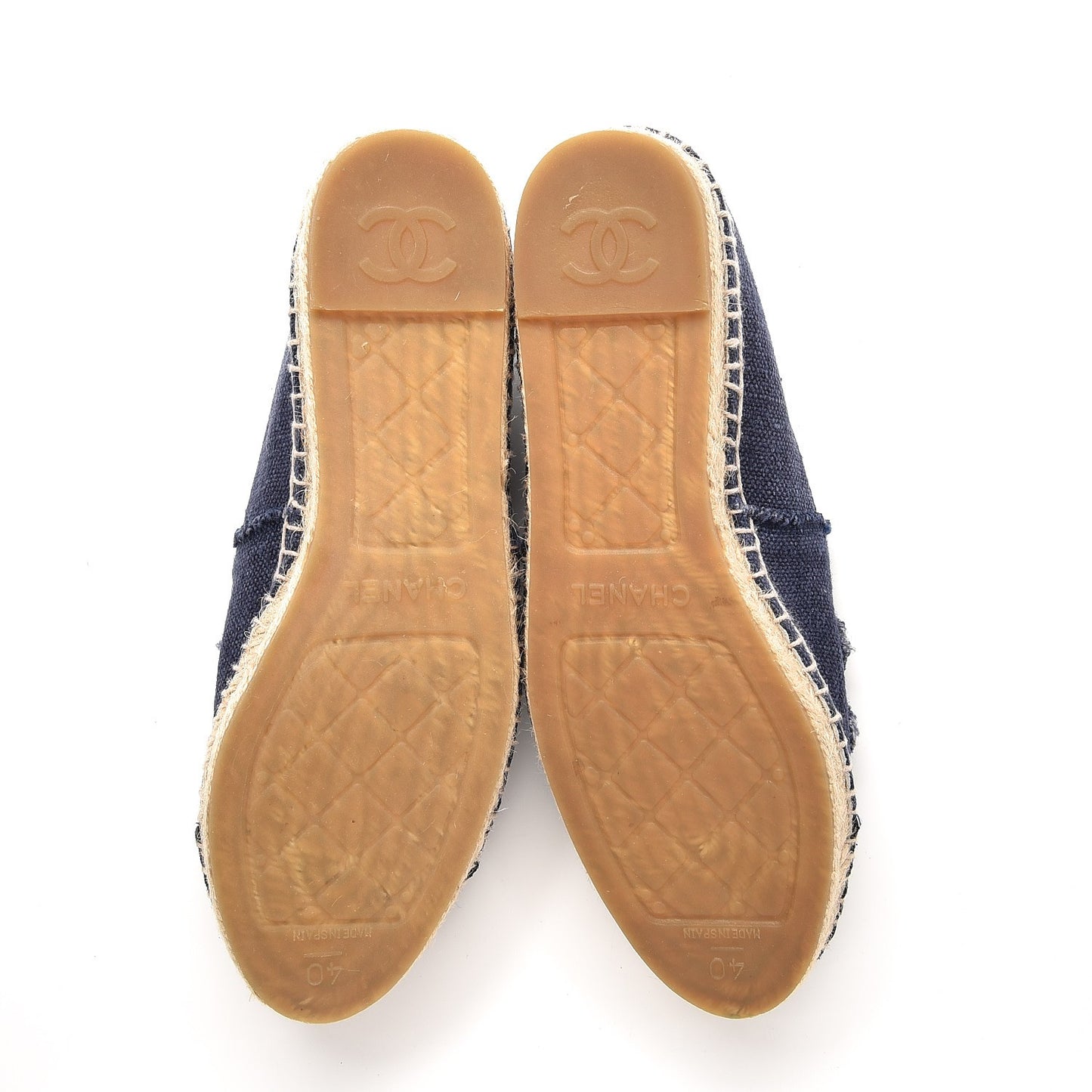 Denim Toile CC Espadrilles 40 Navy Black