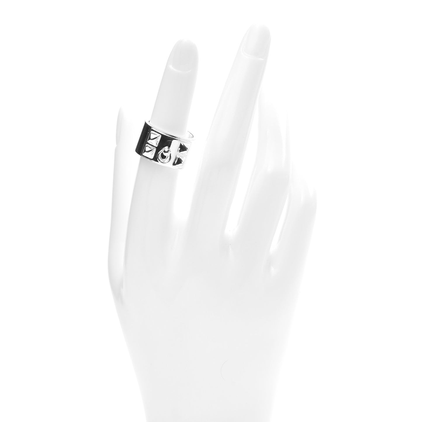 Sterling Silver Collier De Chien CDC Ring 52 6