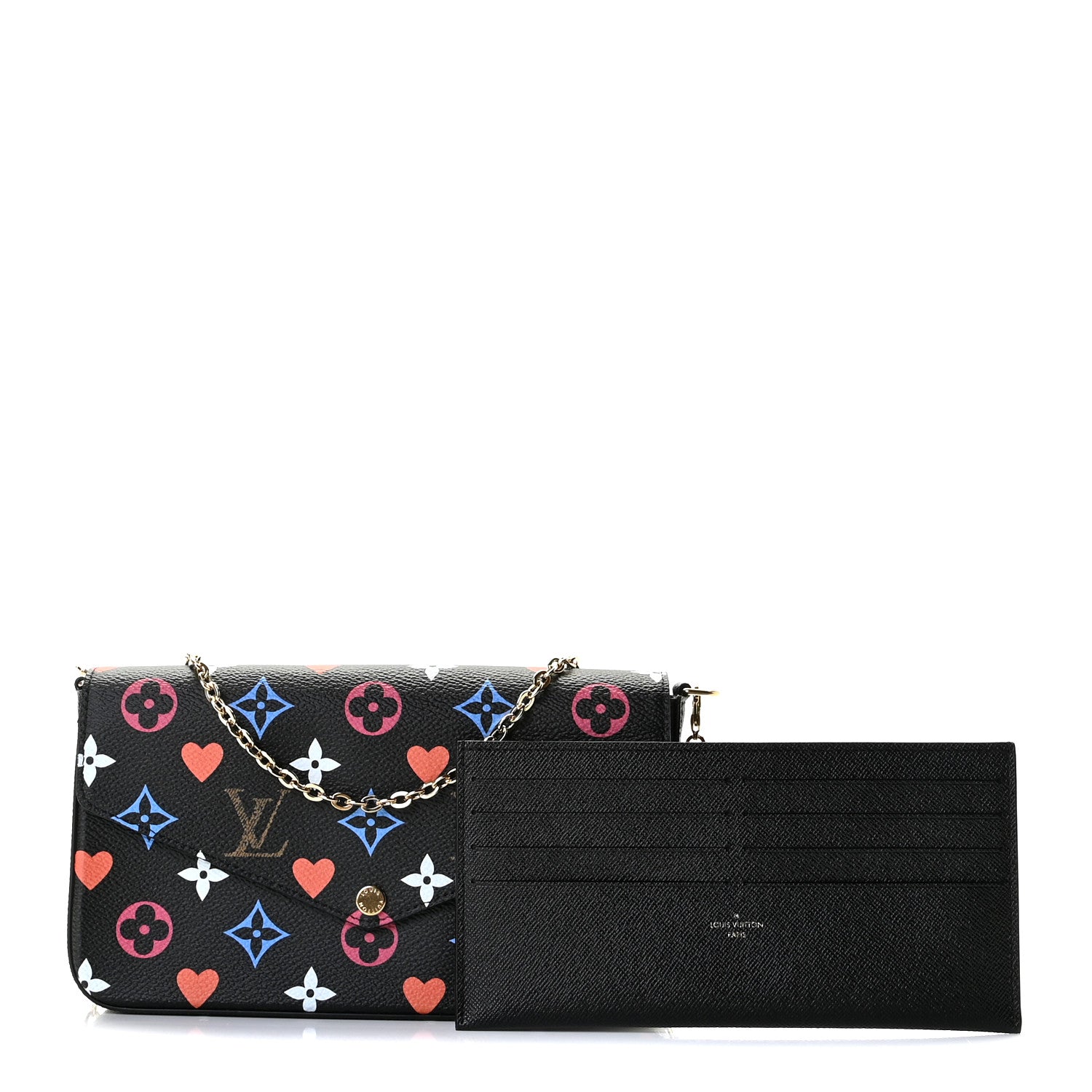 Louis Vuitton Game On Felicie Chain Wallet Black 9 of 9