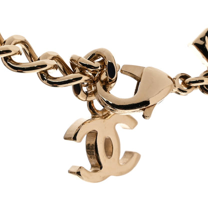 Chanel Metal Lambskin Reissue Lock Choker Necklace Black White Gold 5 of 6