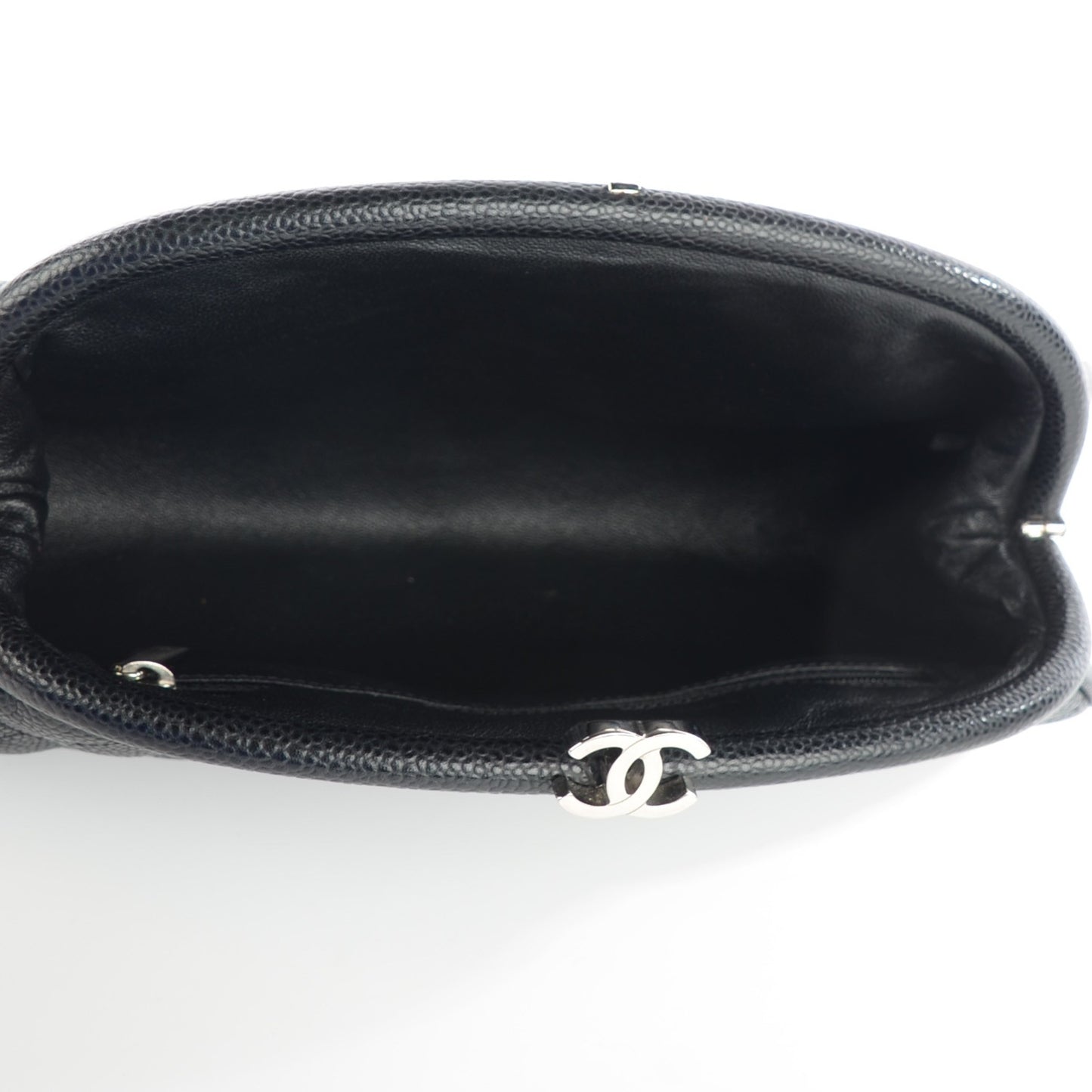Caviar Quilted Timeless Clutch Black