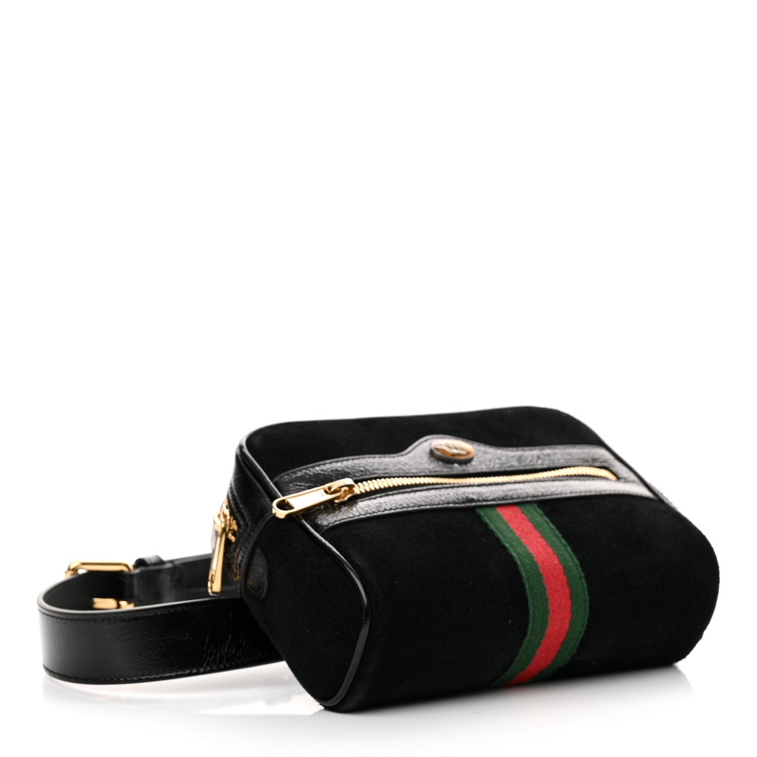 Gucci Suede Small Ophidia Belt Bag 85 34 Black 4 of 10