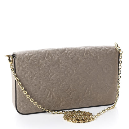 Louis Vuitton Empreinte Pochette Felicie Chain Wallet Tourterelle 2 of 10