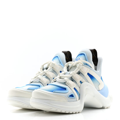 Louis Vuitton Calfskin LV Archlight Gradient Sneakers 37 Light Blue 3 of 11
