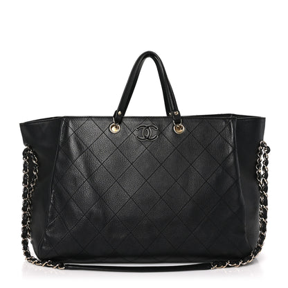 Chanel Bullskin Stitched Large Shopping Bag Black 1 of 10